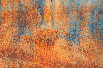Orange Metal rusty background, Metal grunge texture