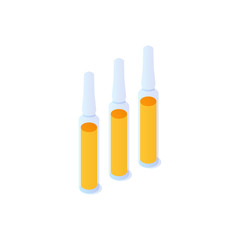 Pharmacy concept. Medicine icon flat isometric vector illustration