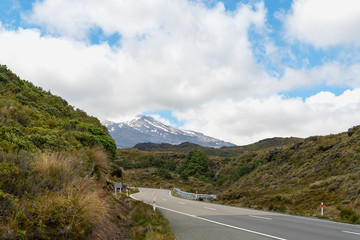 On The Road to Mount Ruapehu, Tongariro National Park, North Island of New Zealand
