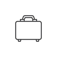 Briefcase line icon. linear style sign for mobile concept and web design. Suitcase outline vector icon. Symbol, logo illustration. Pixel perfect vector graphics