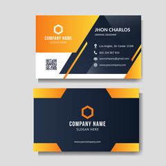 Modern yellow business card