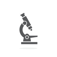 Microscope icon on white background.