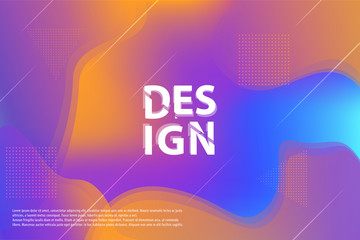 Fototapeta premium Fluid colorful liquid gradients. Modern abstract gradient shapes composition. Minimal Vector cover design.