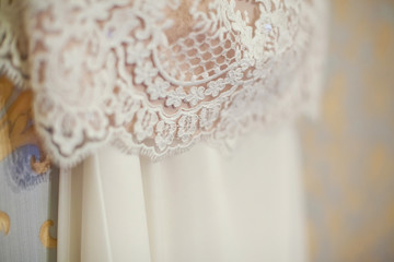 wedding dress on white background