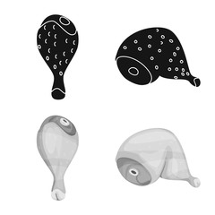 Vector illustration of product and poultry logo. Set of product and agriculture    vector icon for stock.