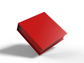 Blank shipping mailer or gift hard cardboard box for branding and mock up. 3d render illustration.