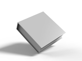 Blank shipping mailer or gift hard cardboard box for branding and mock up. 3d render illustration.