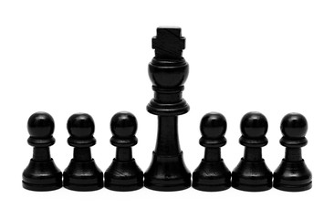 Machtspiel Schach König und Bauern