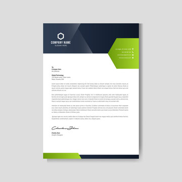 Modern Green Letterhead Layout