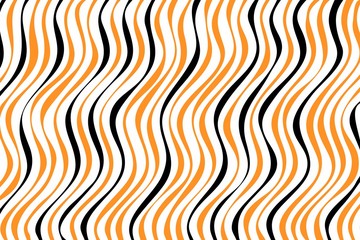Black and orange abstract wavy background. Geometric background. EPS 8