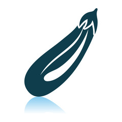 Eggplant Icon On Gray Background