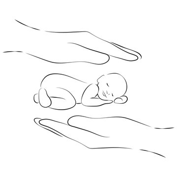 Baby and left hand illustration, Infant Illustration, newborn baby, baby  Announcement Card, child, leaf png | PNGWing