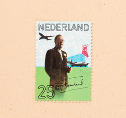 THE NETHERLANDS 1970: A stamp printed in the Netherlands shows prince Bernhard, circa 1970