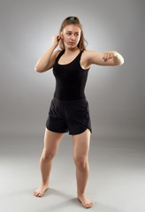 Kickboxing fighter girl