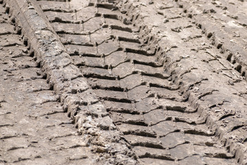Truck tire track