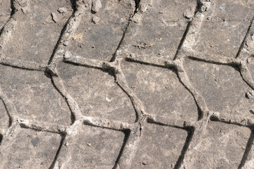 Truck tire track
