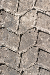 Truck tire track