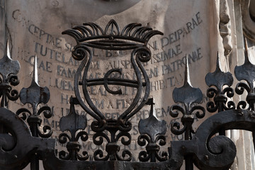 Details in Piazza del Gesu, Naples