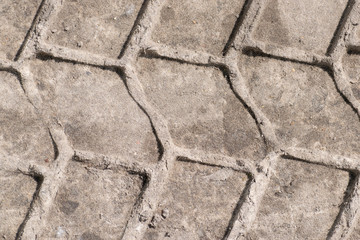 Obraz premium Truck tire track