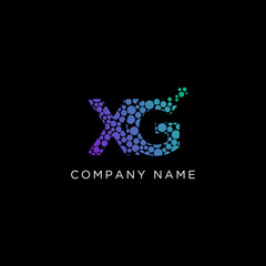XG Initial Letter Gradient Logo  Vector , Modern and trending circle design