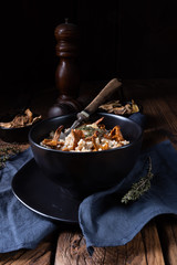 Kaszotto- polish risotto from barley groats with mushrooms