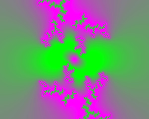 Pink green phosphorescent fractal abstract background