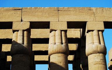 The pillars at the Luxor Temple, Egypt