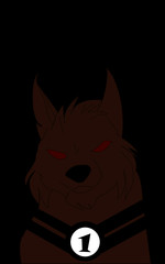 Fototapeta premium Wolf on black background