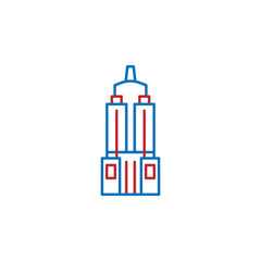 USA, America, skyscraper icon. Element of USA culture icon. Thin line icon for website design and development, app development. Premium icon