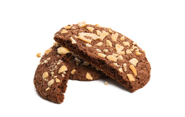 american cookies with nuts isolated