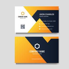 Modern orange business card