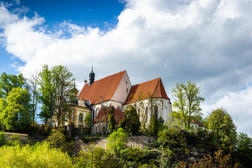 Fototapeta premium Abbey in Bechyne - old city in South Bohemian region, Czech republic.