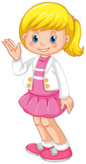 A ponytail girl character