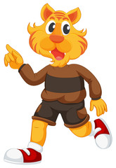 A tiger character on white background