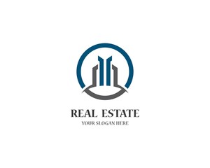 Real estate logo icon illustration