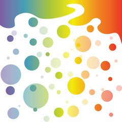 Abstract geometric colorful modern pattern circles, ring