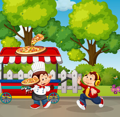 Food stall in the park