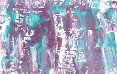 marble style texture hand painted with light blue and violet color on a white background