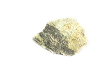 Kaolinite stone isolate on white background
