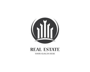 Real estate logo icon illustration