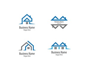 Real estate logo icon illustration
