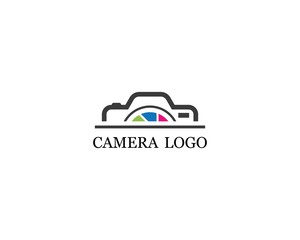 Camera logo template vector icon