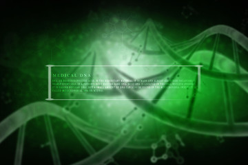 3d render of dna structure, abstract background