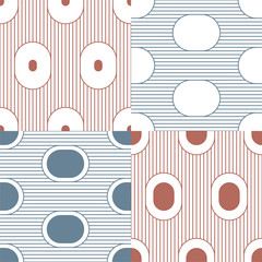 Set. Abstract stripes. Vector illustration patterns.