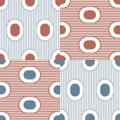 Set. Abstract stripes. Vector illustration patterns.