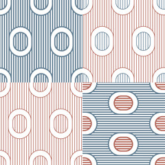 Set. Abstract stripes. Vector illustration patterns.
