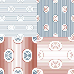 Set. Abstract stripes. Vector illustration patterns.