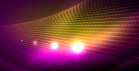 Fototapeta premium Shiny neon space background