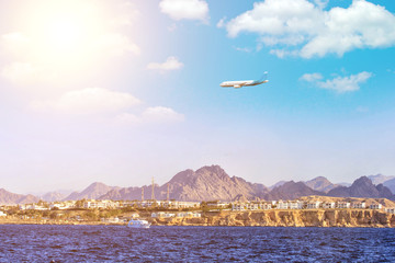 Fototapeta premium Beautiful seascape. Coast in Egypt. Red Sea
