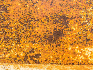 background image of rust, stains of paint on a metal wall